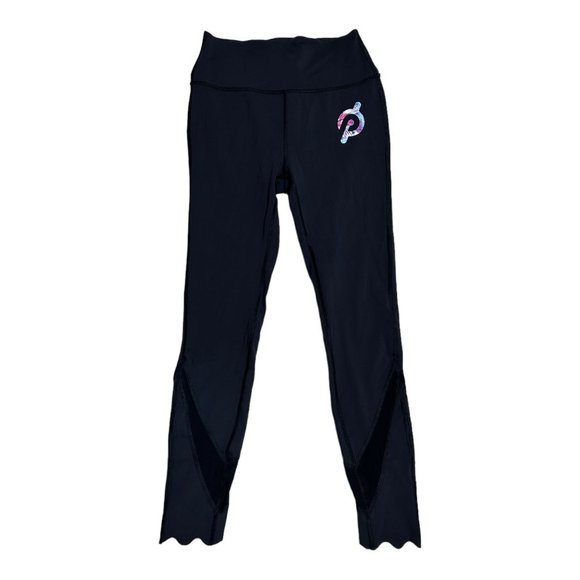 Peloton Pants - Peloton Move Scalloped Hem Leggings Black - Size Small
